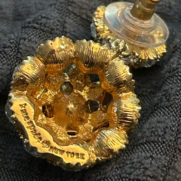 Beautiful Kate Spade, rhinestone and gold earrings - Picture 11 of 12